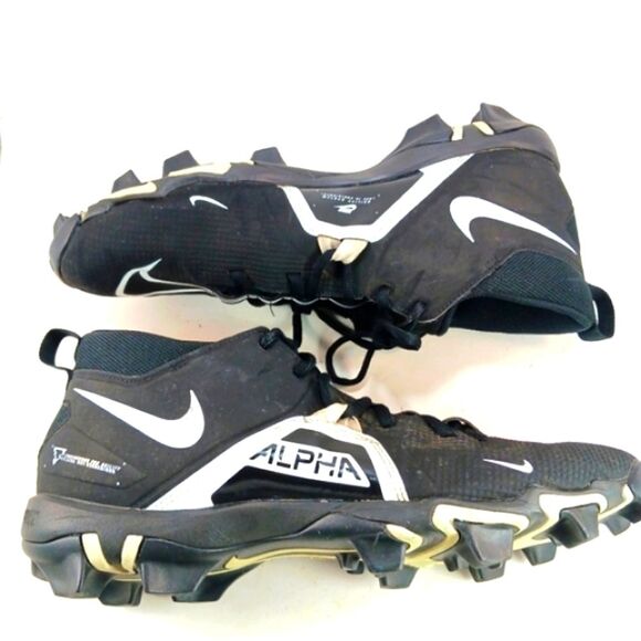 Nike Other - Nike Alpha Menace Varsity 3 Football Cleats Men's 12 Black/ White...............